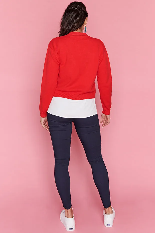 Norma Red Cardi