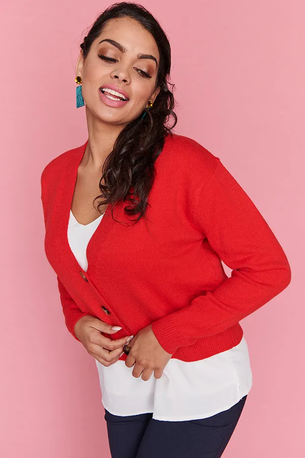 Norma Red Cardi