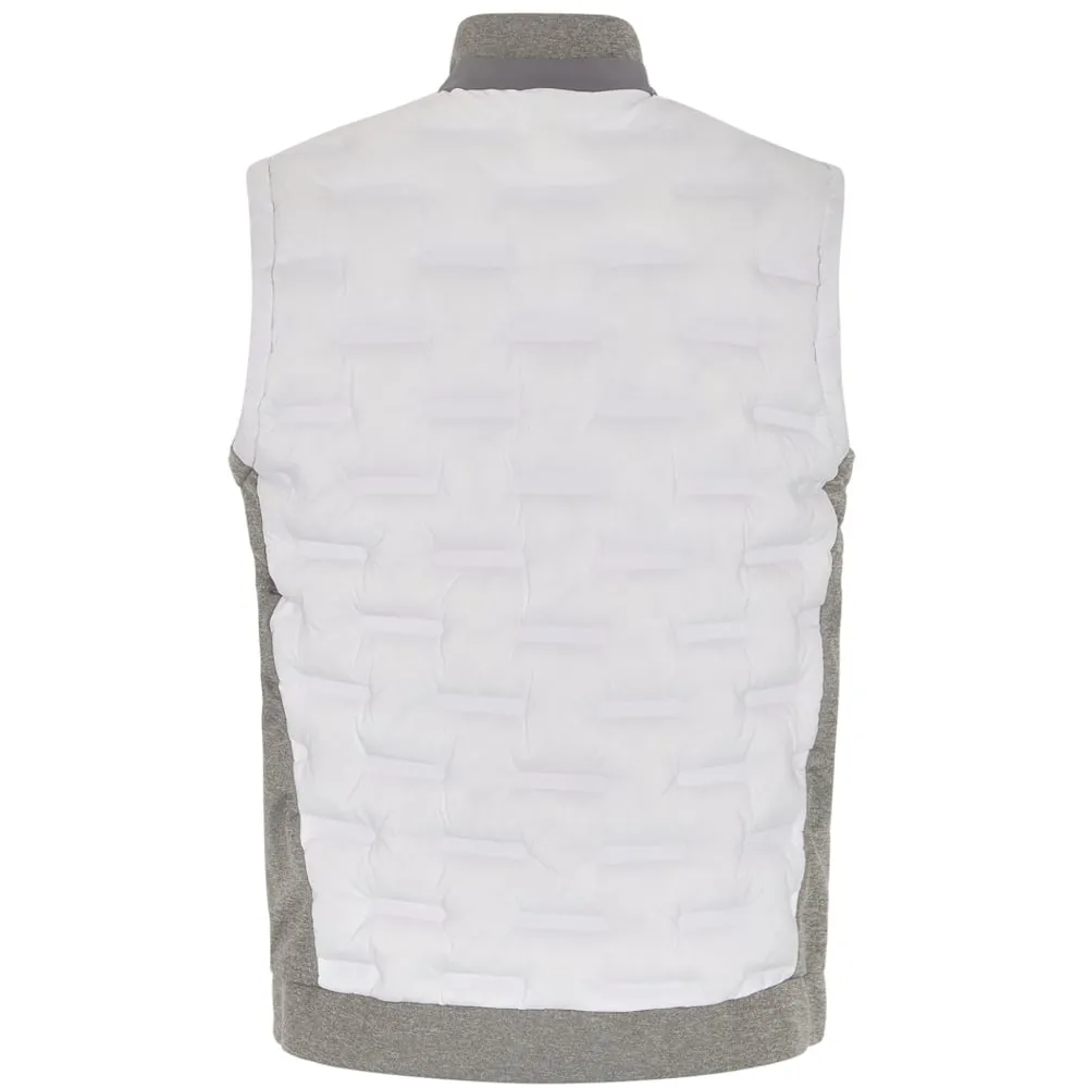 Original Penguin Insulated Mixed Media 80's Bomber Vest - Quiet Grey/Heather