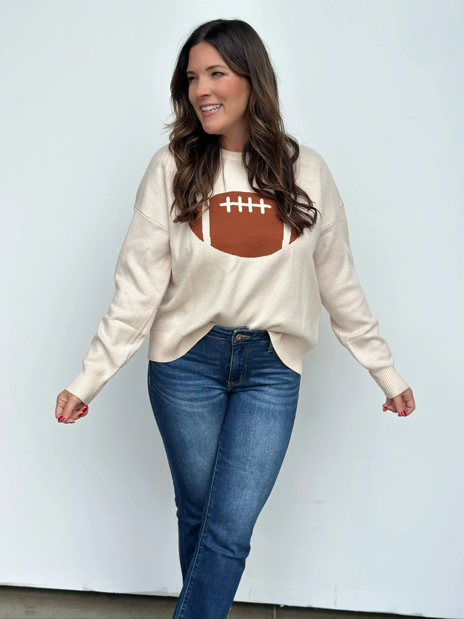 Oversized Football Sweater