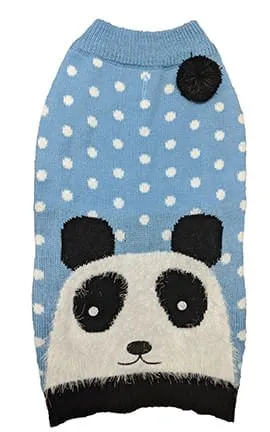 Panda Motif Dog Sweater