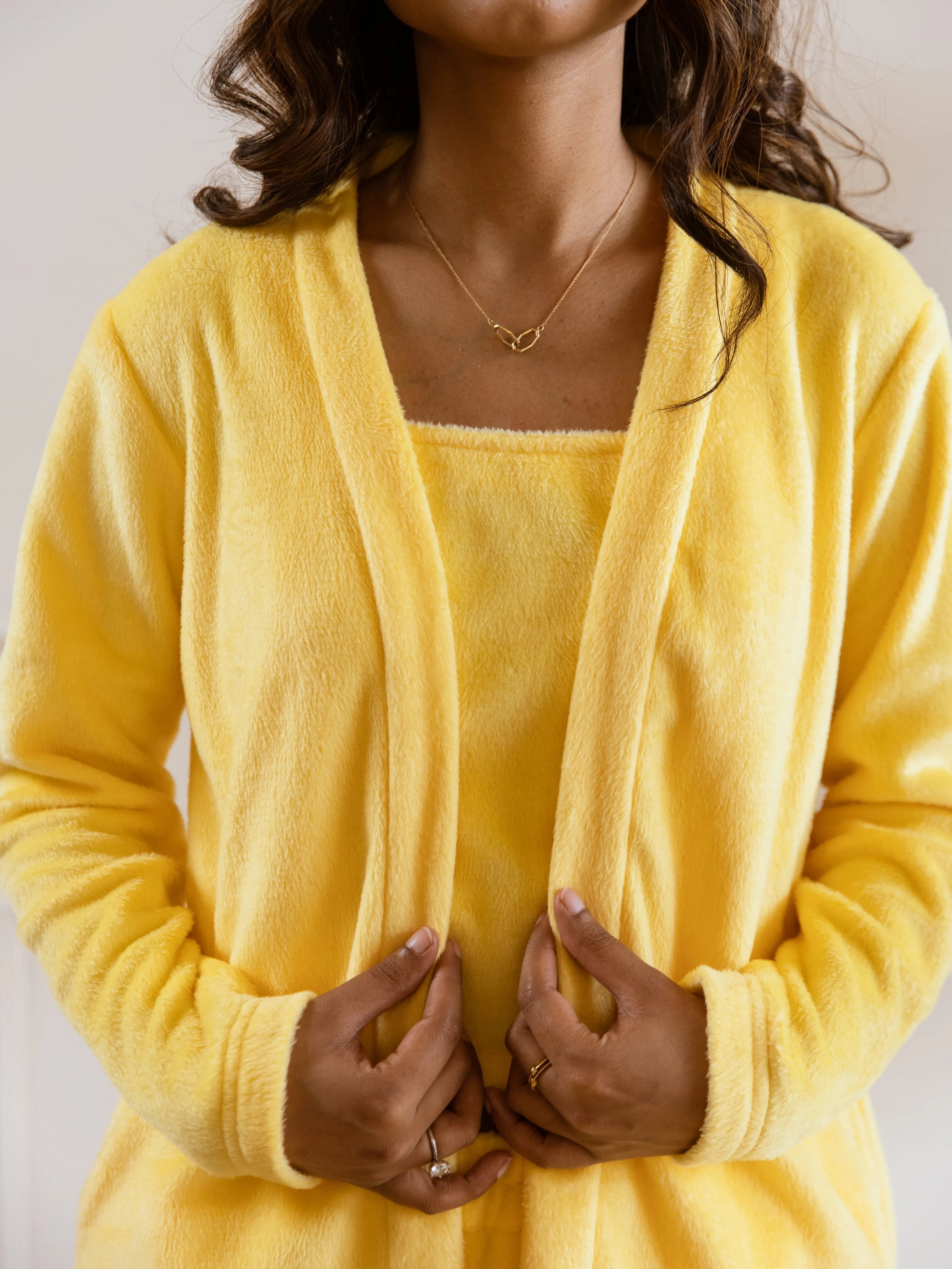 Pastel Yellow Super Soft Woollen 3 Piece Set