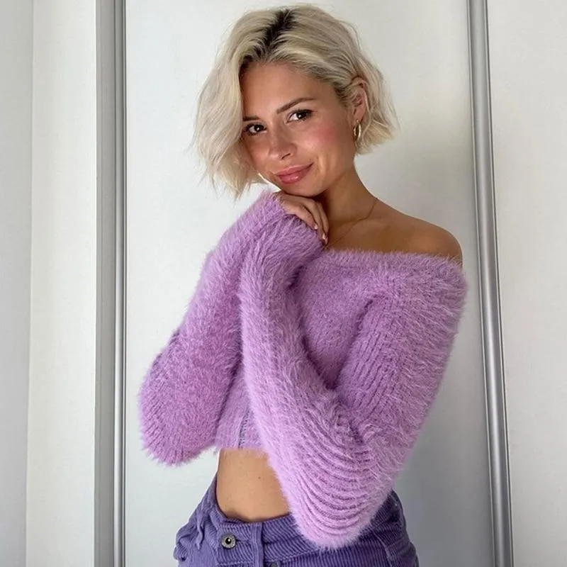 Pink Fur Crop Top