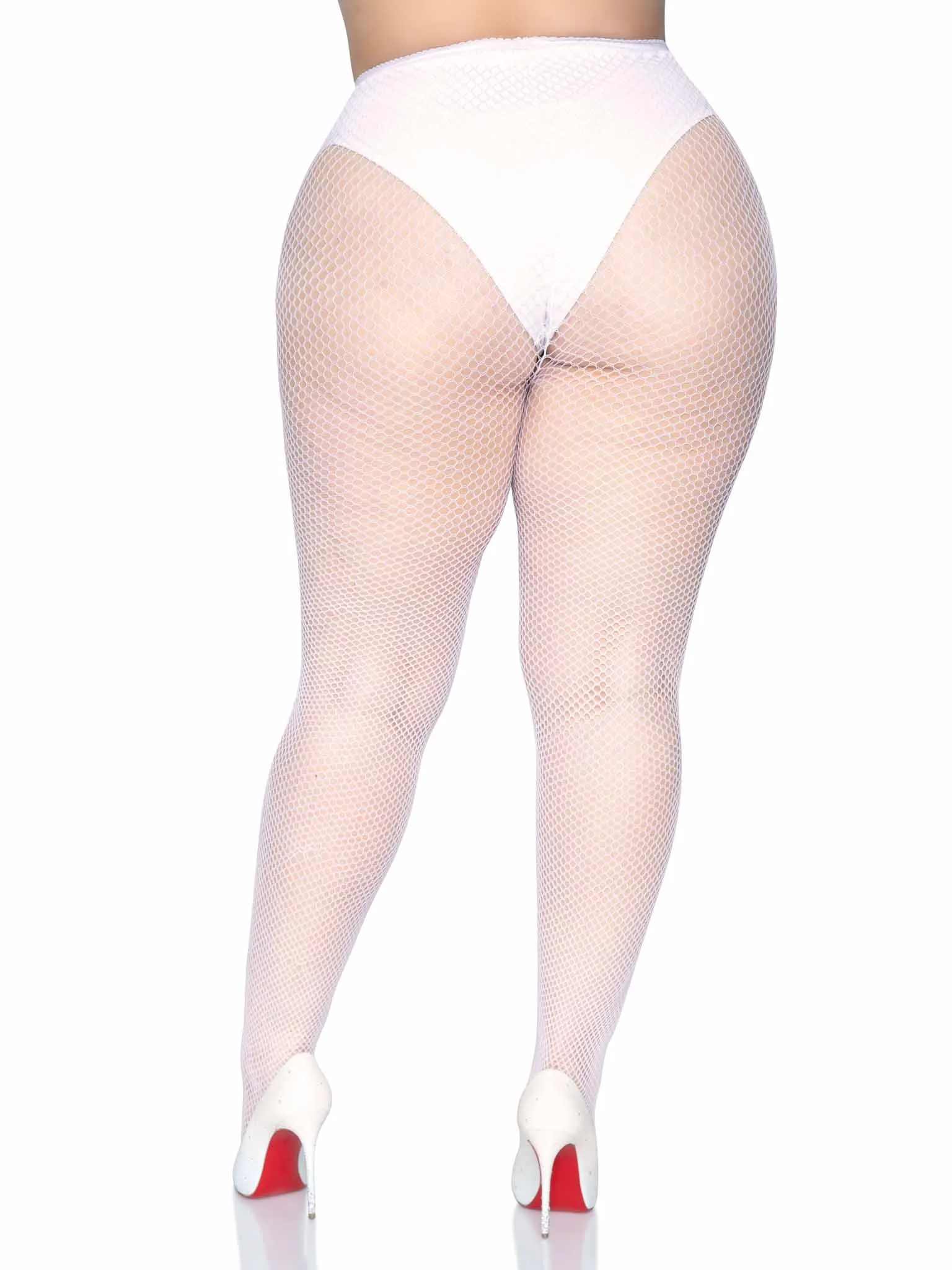 Plus Size Risa Nylon Fishnet Tights