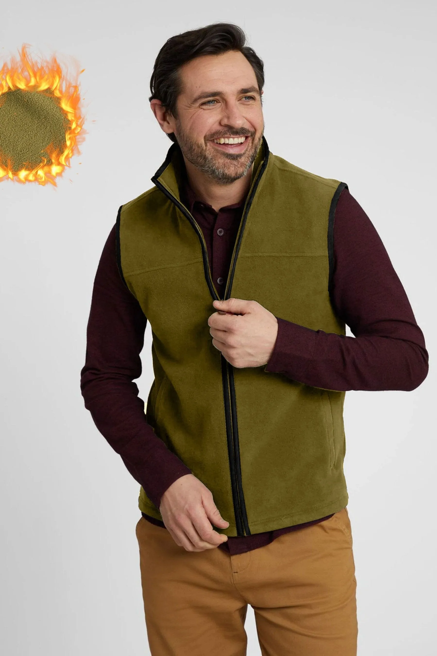 Premium Equestrian Men's Polar Fleece Body Warmer Gilet