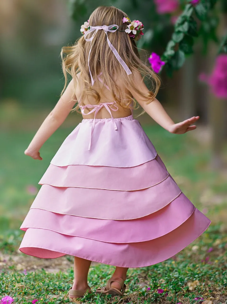 Pretty Petal Bubblegum Tiered Dress