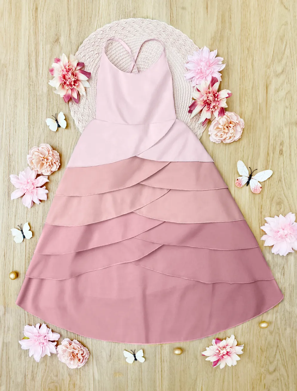 Pretty Petal Bubblegum Tiered Dress