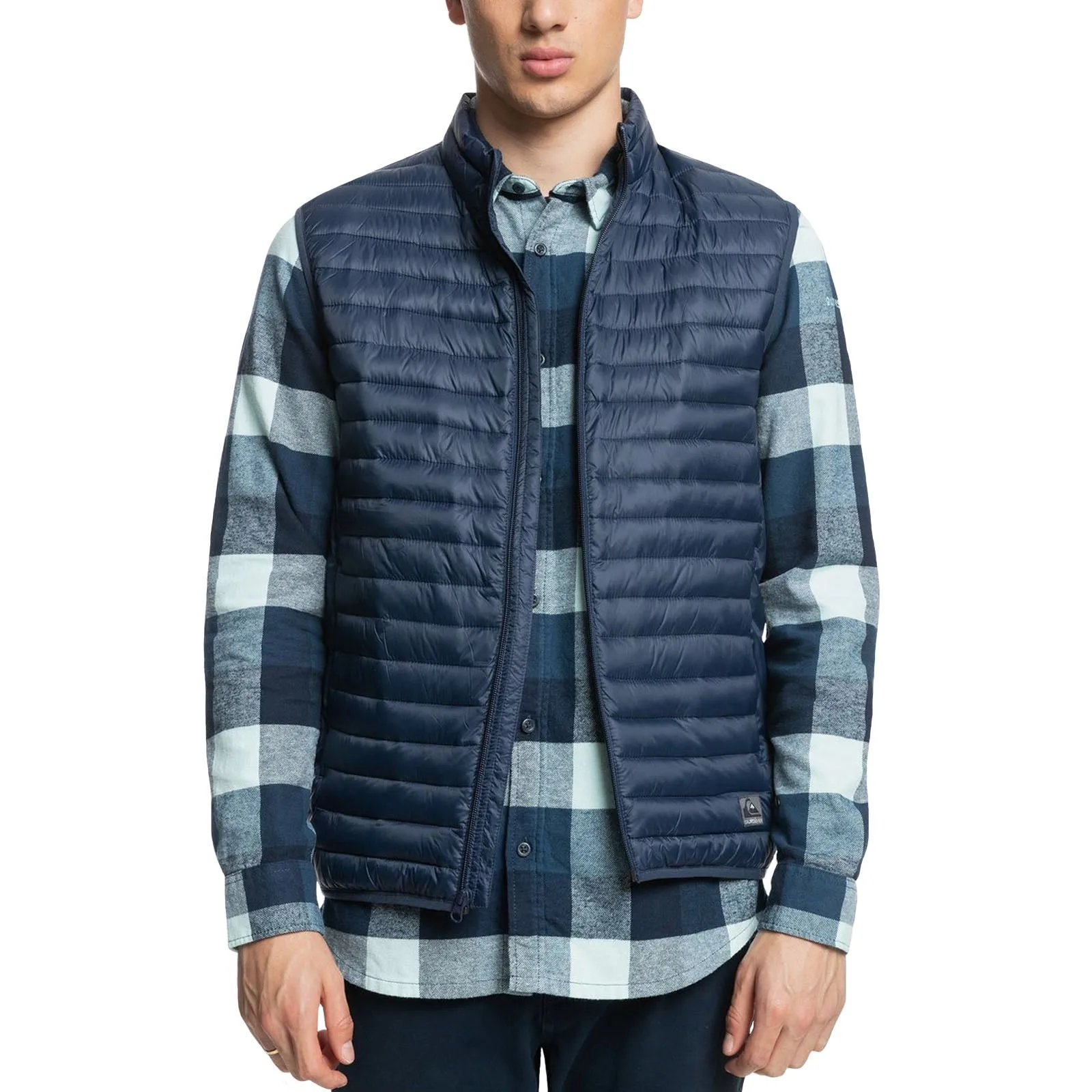 Quiksilver Mens Scaly Puffer Gilet - Navy