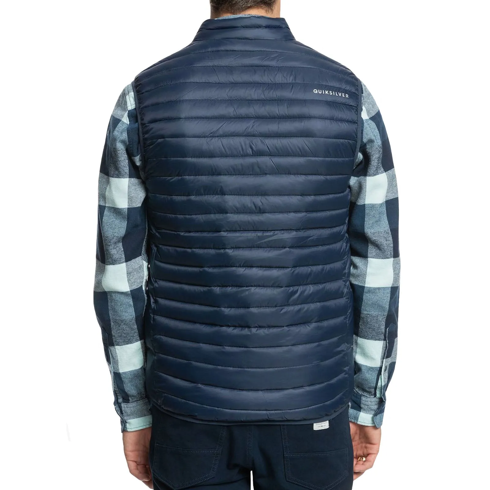 Quiksilver Mens Scaly Puffer Gilet - Navy