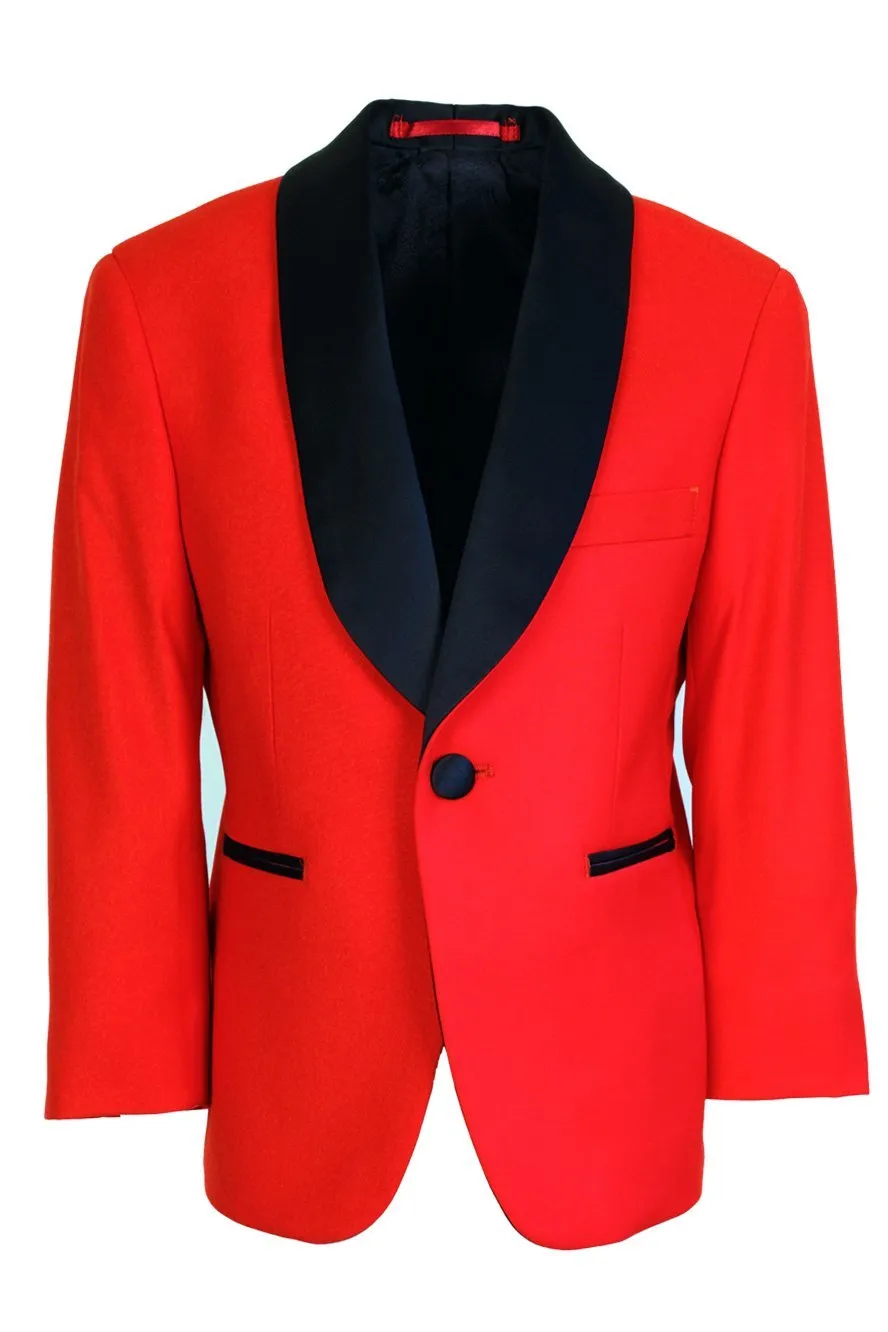 "Bradford" Kids Red Tuxedo Jacket (Separates)