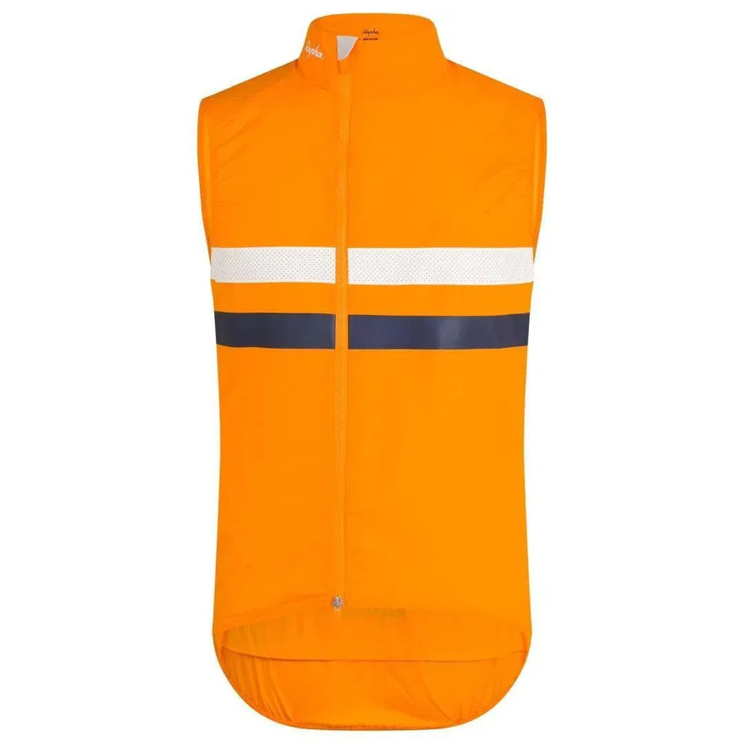 RAPHA Brevet Gilet with Pockets - Orange