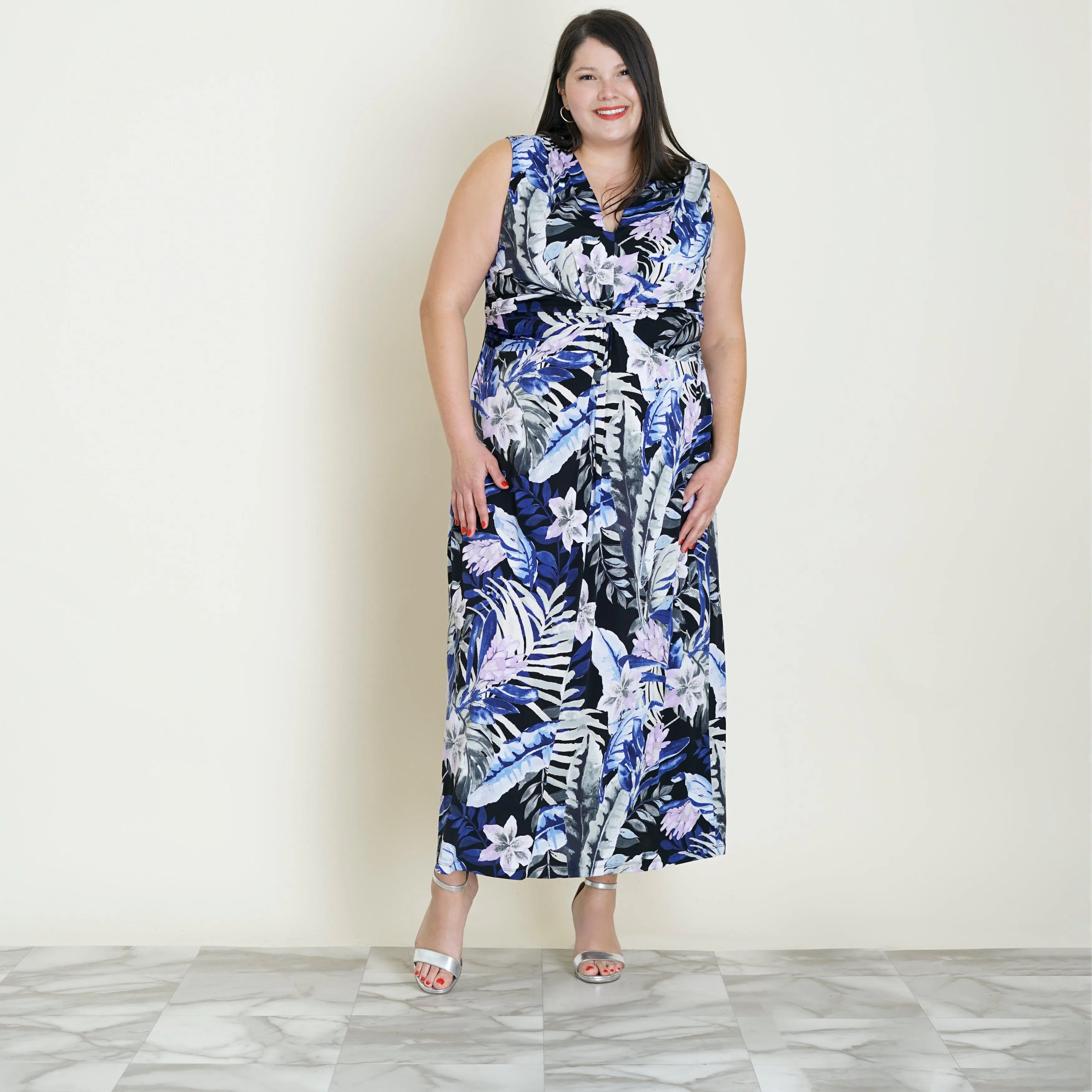 Reese Knotted Tropical Maxi Dress