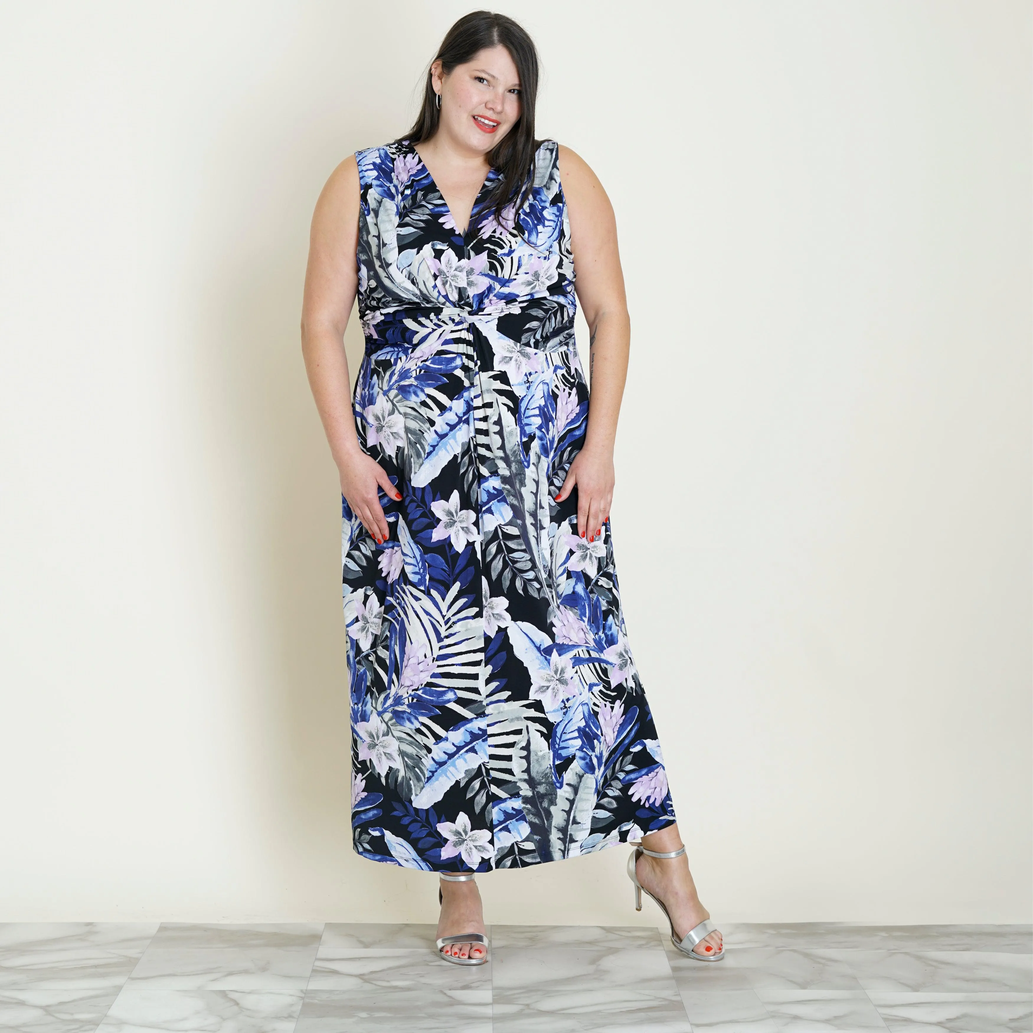 Reese Knotted Tropical Maxi Dress