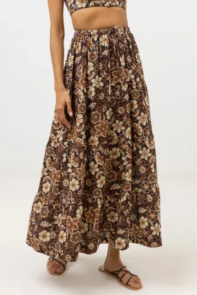 Rhythm-Cantabria Floral Tiered Maxi Skirt