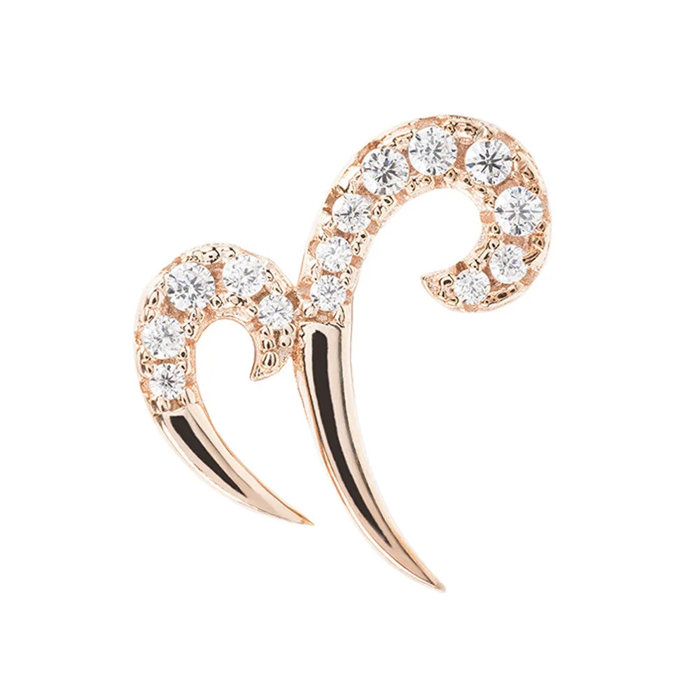 Rose Gold Double Spike Earrings