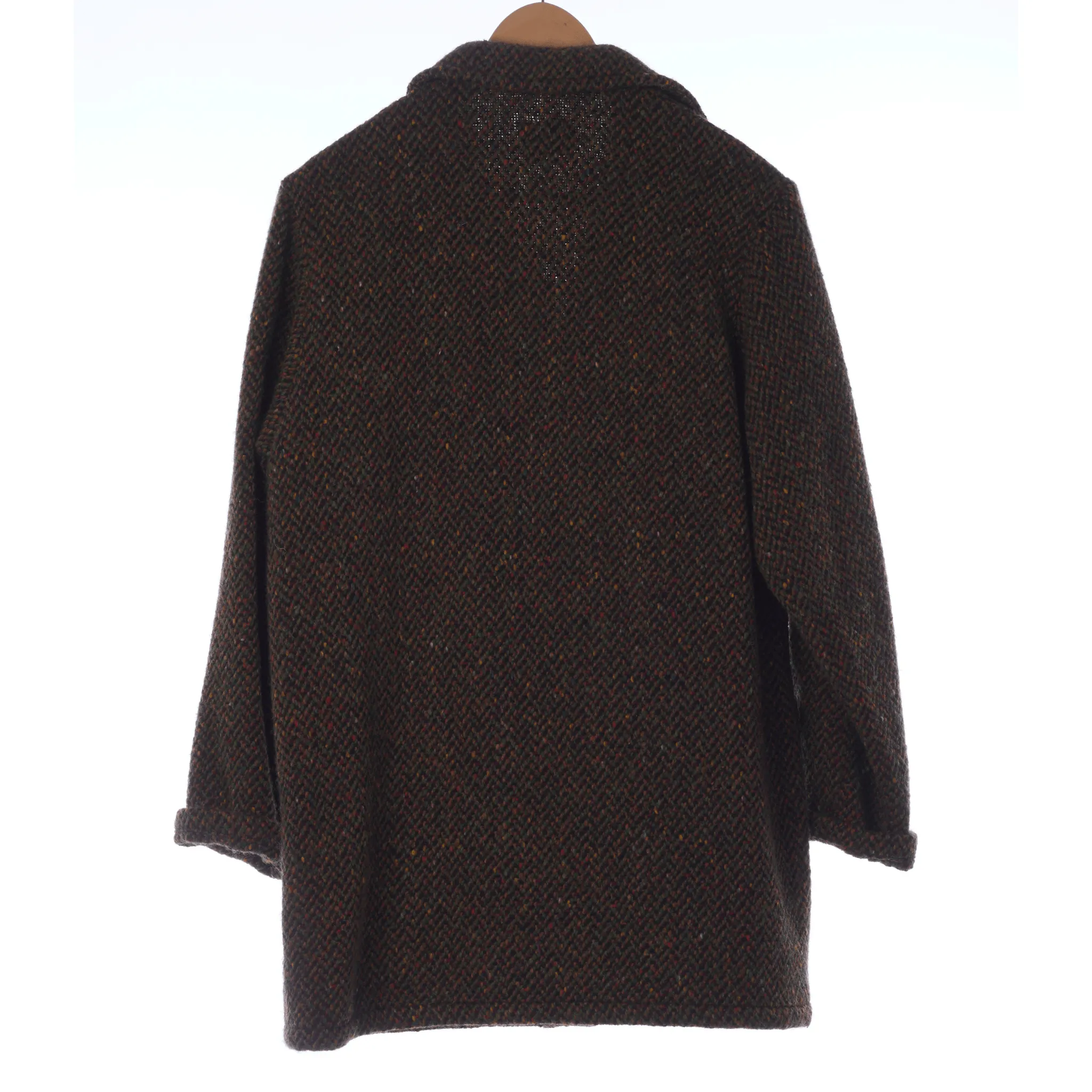 Roxtons Wool Brown Multi-Coloured Long Sleeved Jacket UK Size 14.