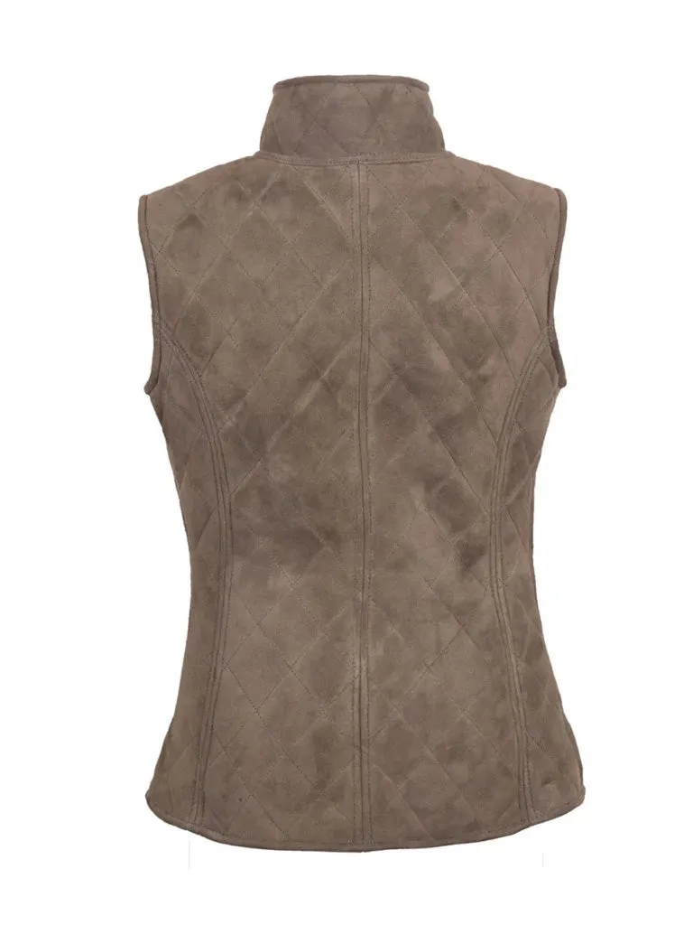 Rust Brown Suede Leather Gilet