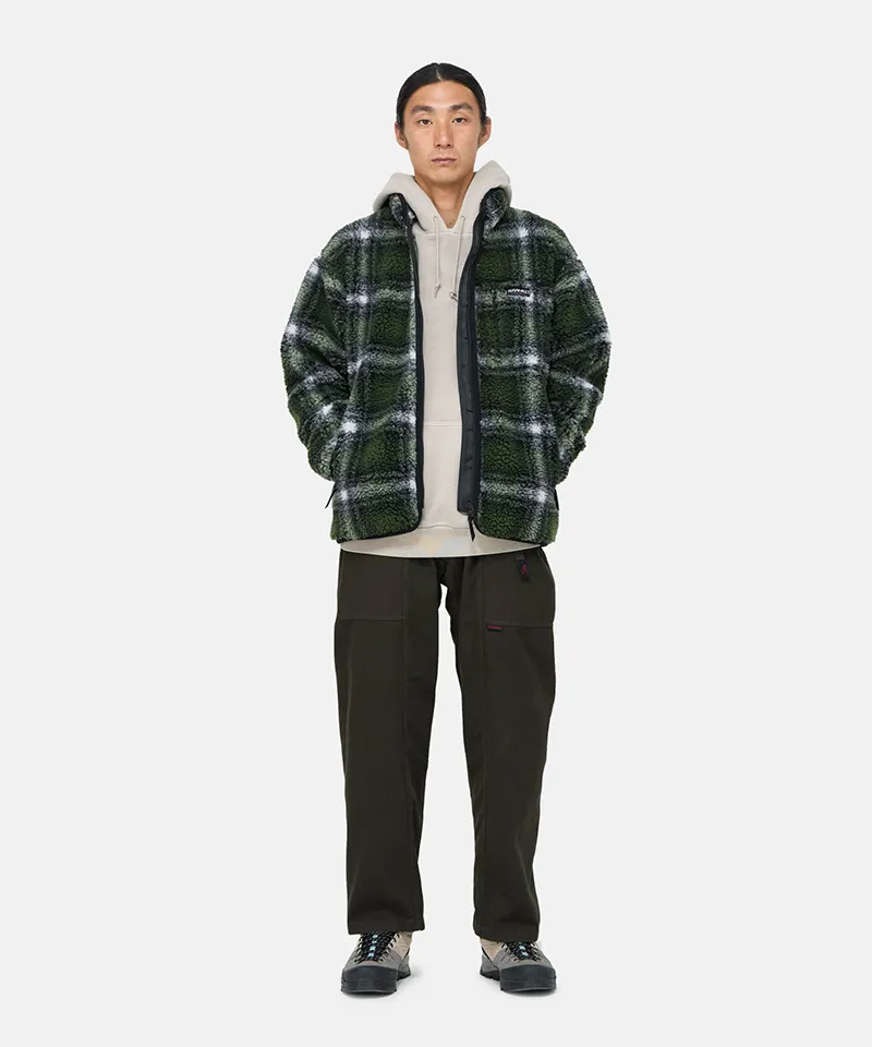 Shadow Plaid Sherpa Jacket