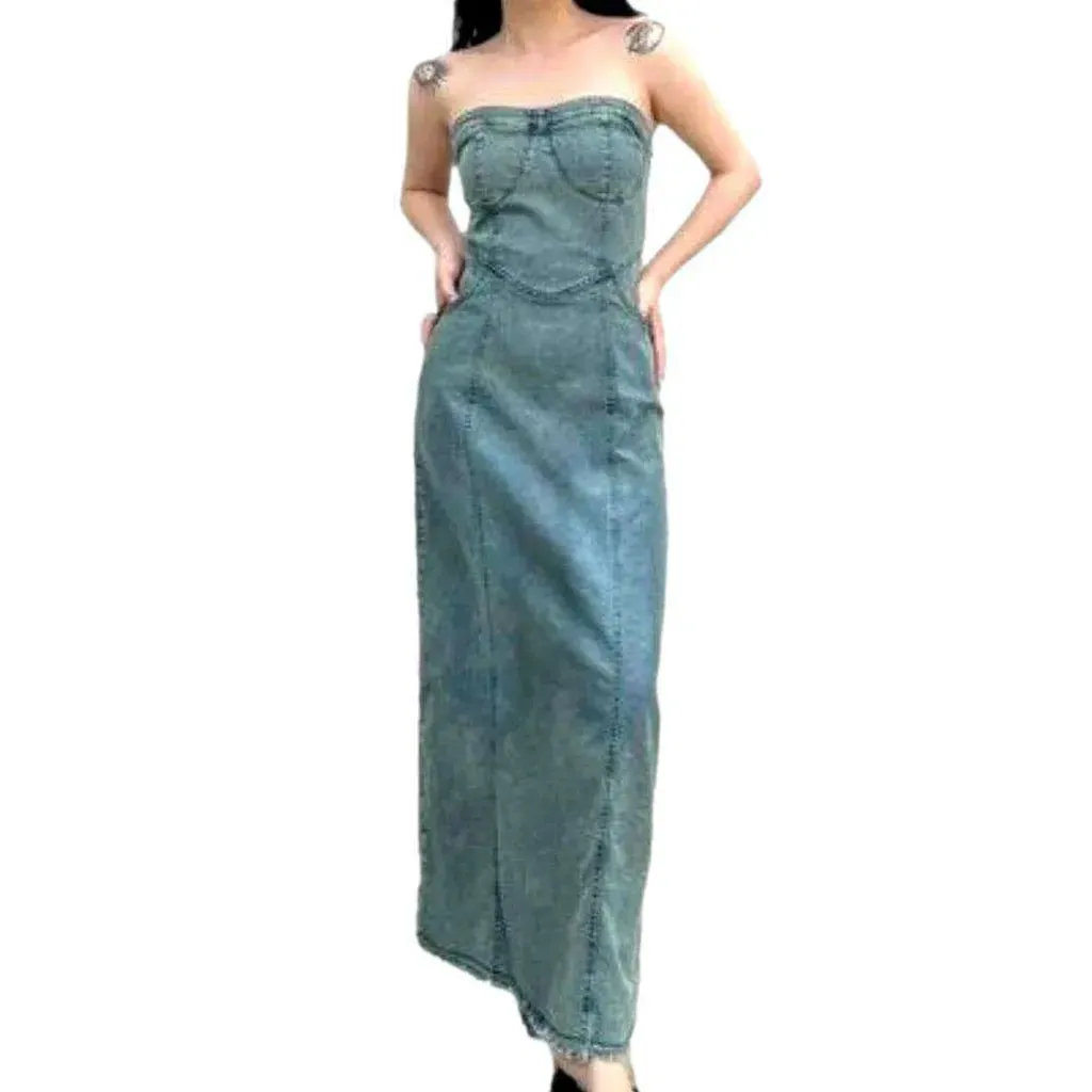 Sheath style city jeans dress