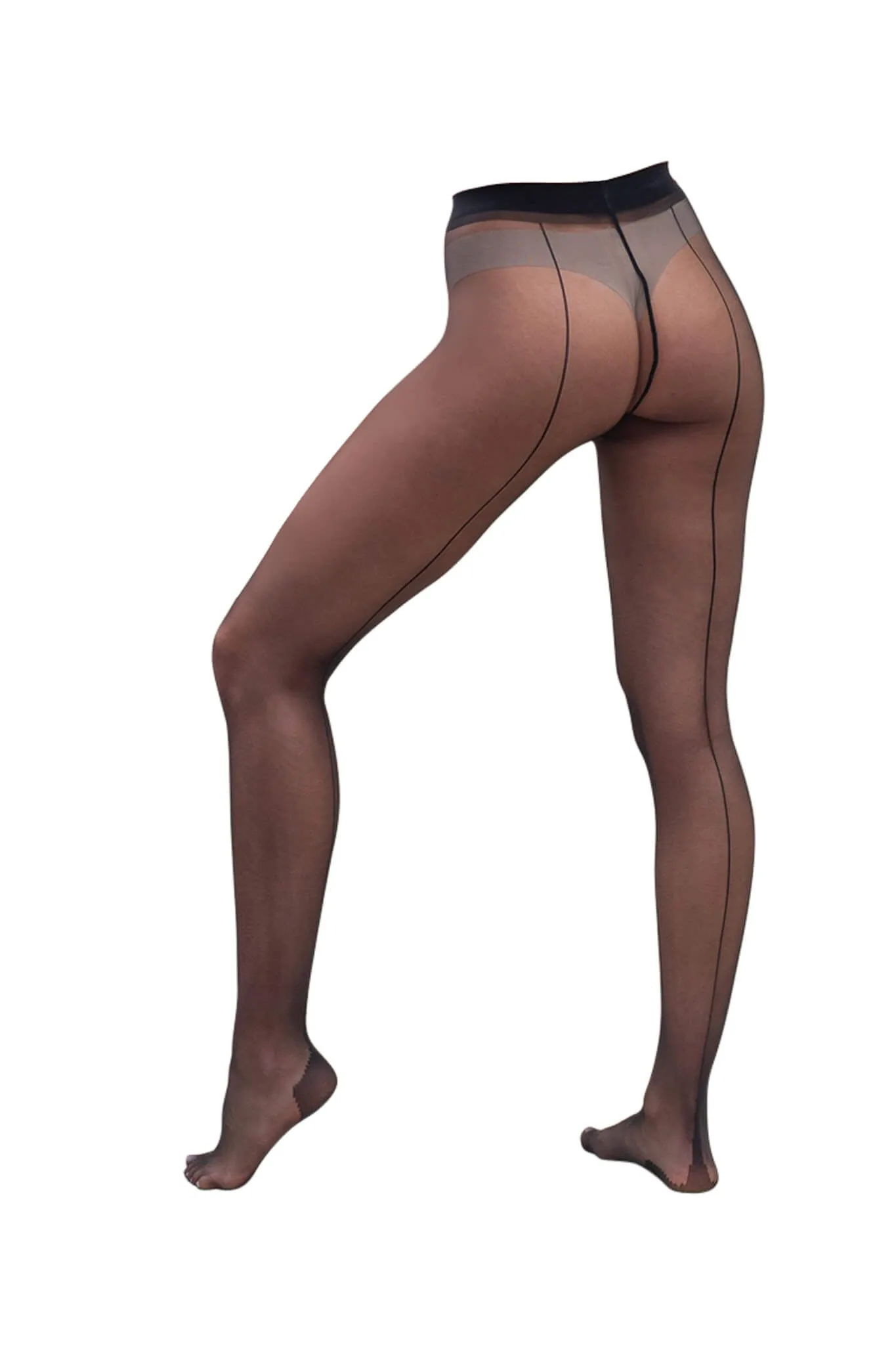 Sheer Back Seam Tights