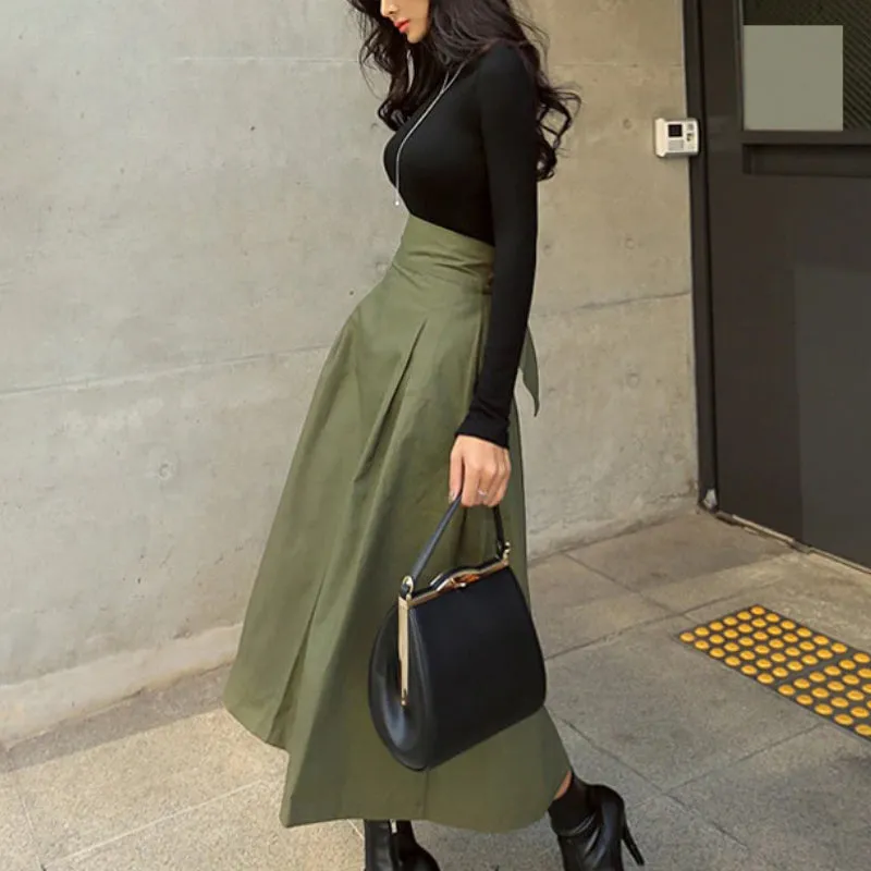 Sheer High Waist Fashion Midi Skirts