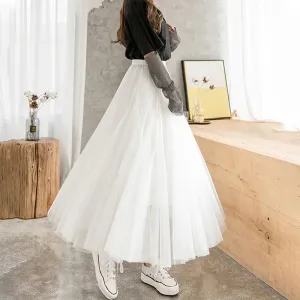 Show-Stopping Flowy Summer Chic Maxi Tulle Skirts