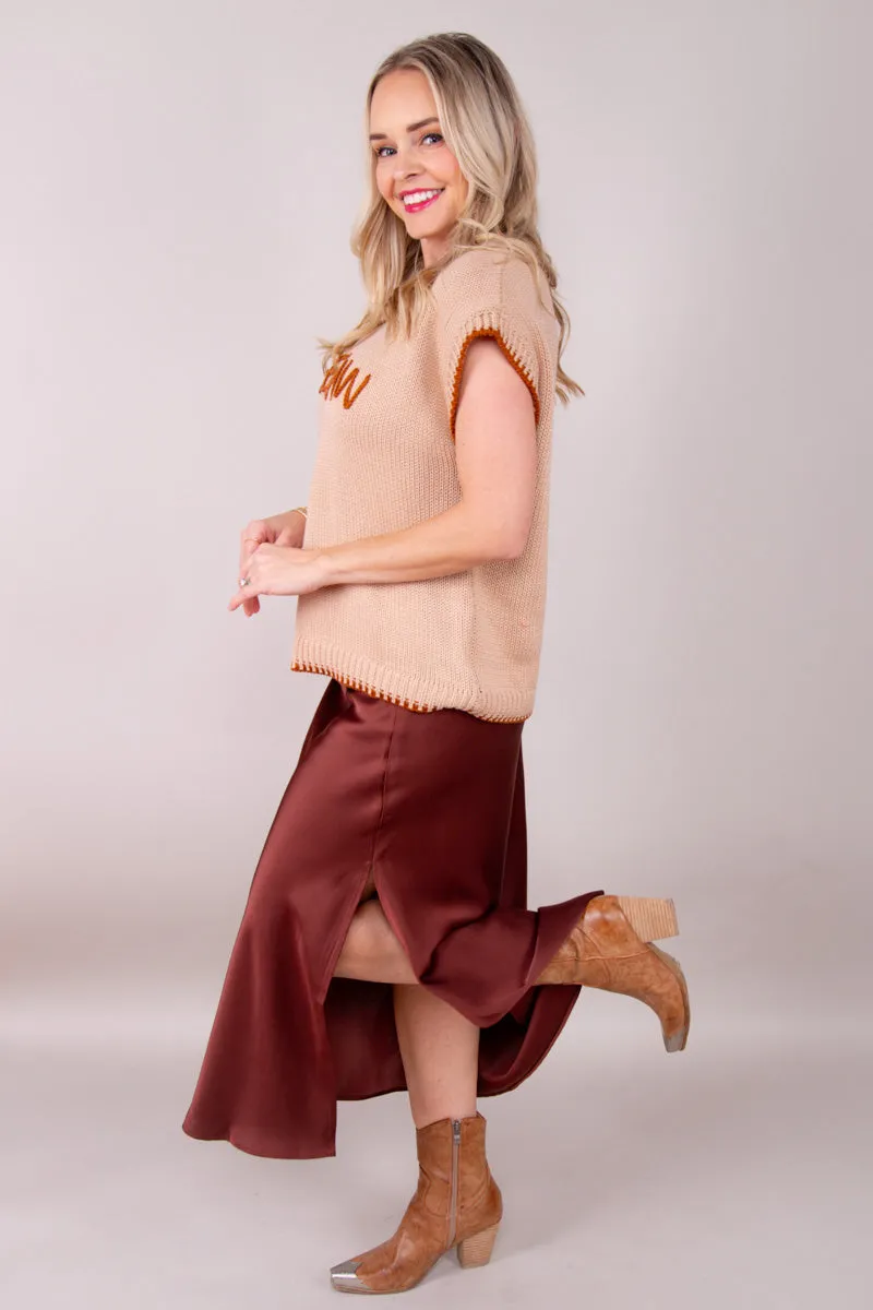 Sienna Satin Maxi Skirt