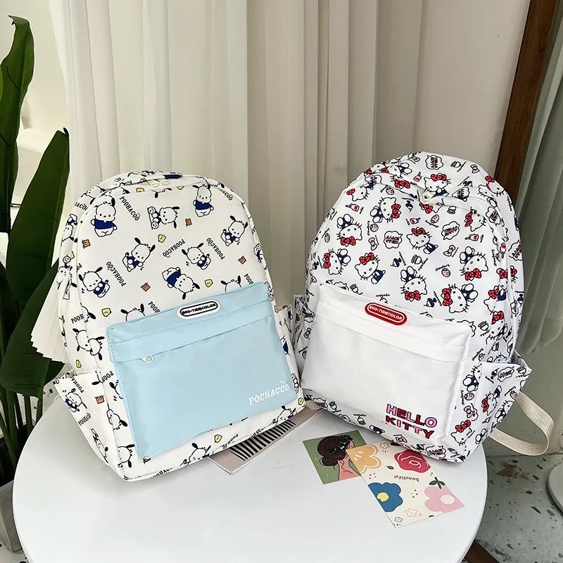 Simple Ins Cute Cartoon Graffiti Backpack Student Trendy Bag Women's Bag Lightweight Niche Large-Capacity Backpack