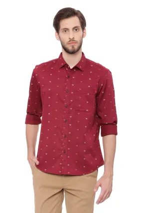 Slim Fit Printed Twill Shirt