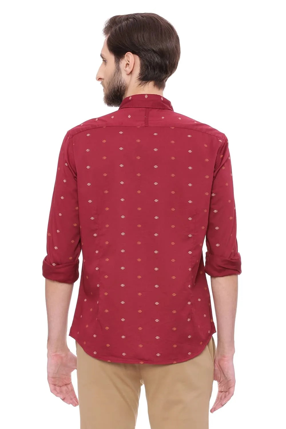 Slim Fit Printed Twill Shirt