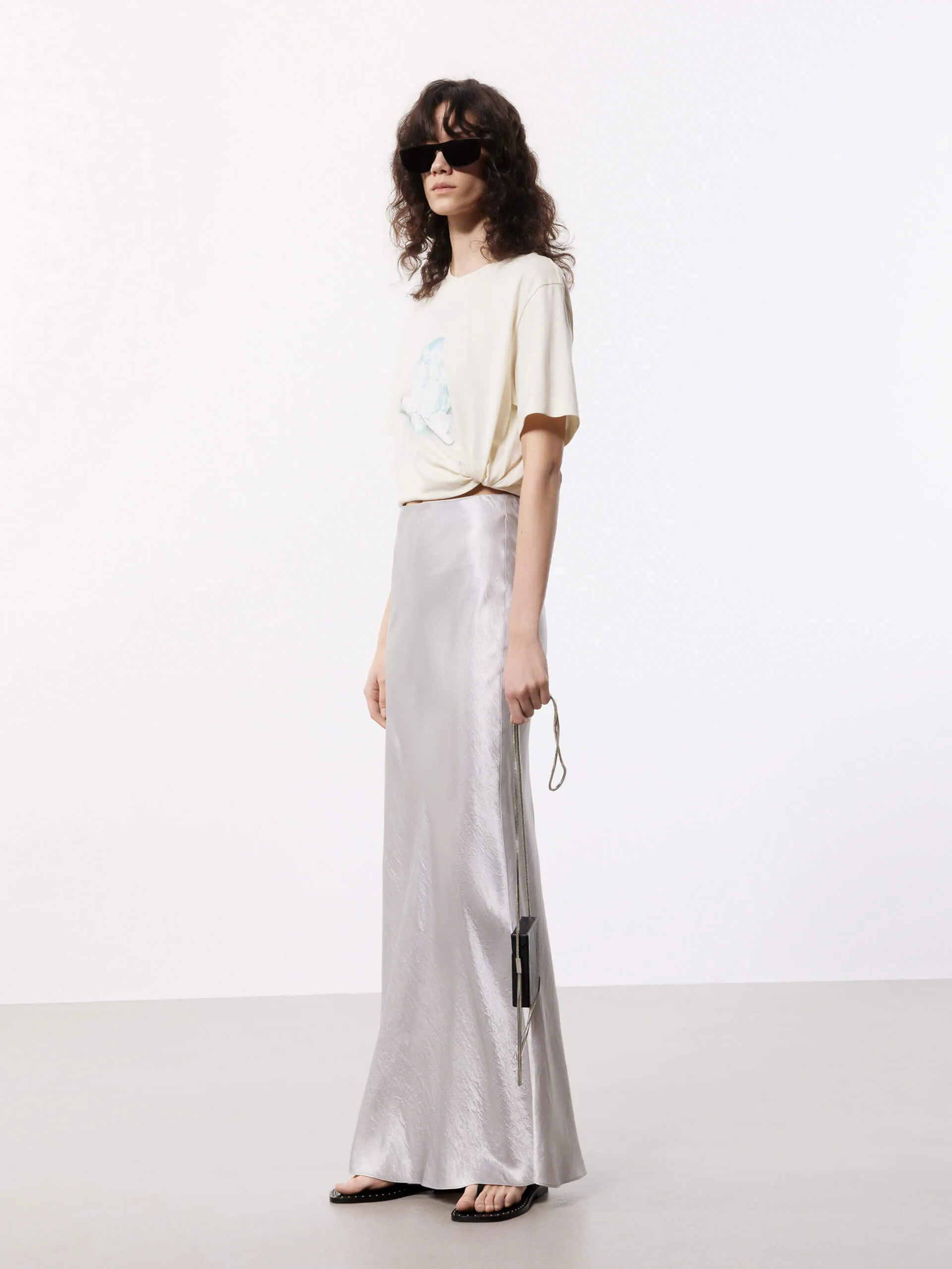 Soft Satin Maxi Skirt