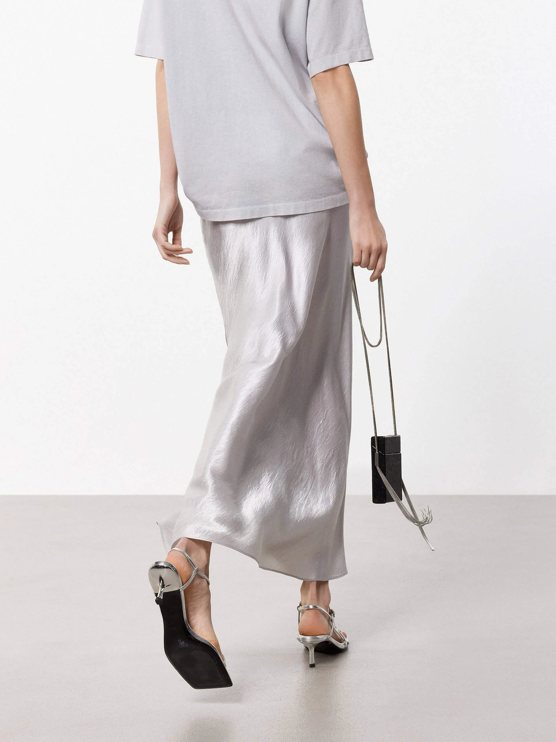 Soft Satin Maxi Skirt