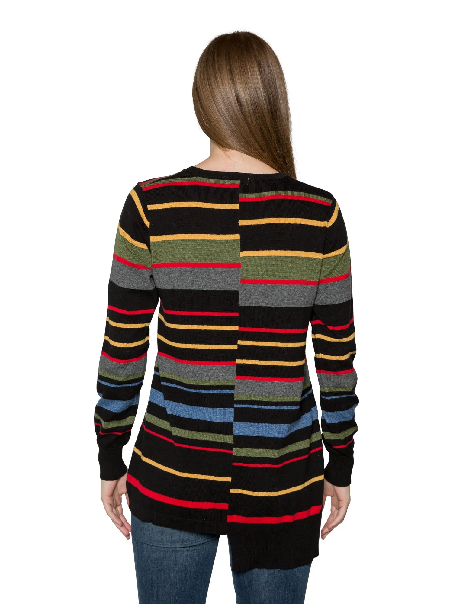 Sogi Interrupted Striped Tunic Sweater