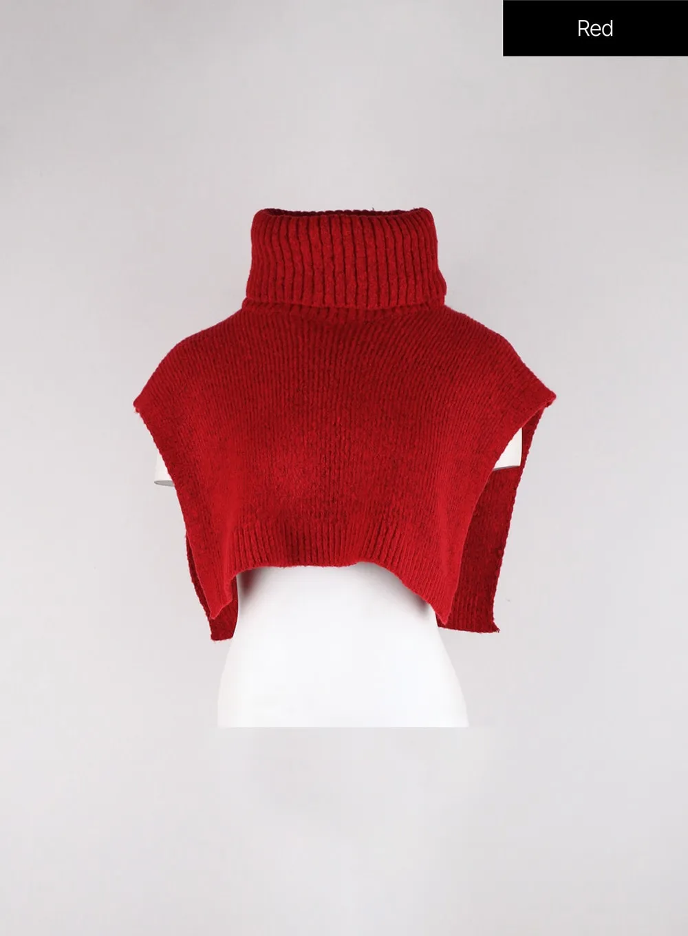 Solid Turtleneck Crop Knit Vest OD326