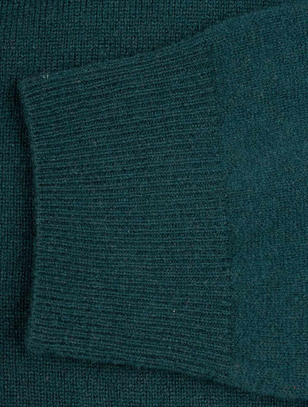 Superfine Lambswool V Neck Tartan Green