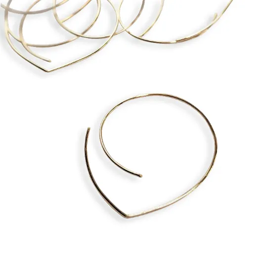 Swirl Hoops in Gold