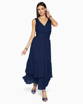 Tate Tiered Maxi Dress - Navy