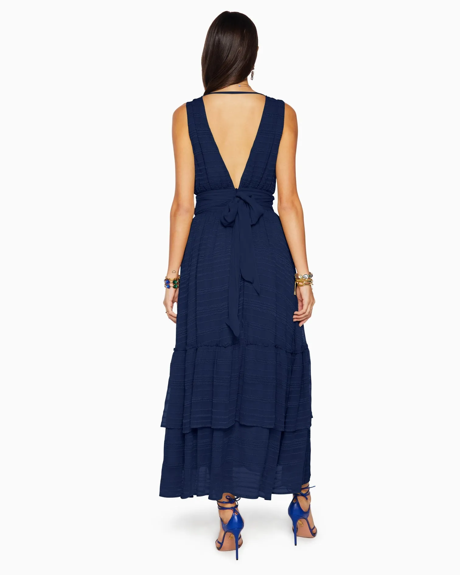 Tate Tiered Maxi Dress - Navy