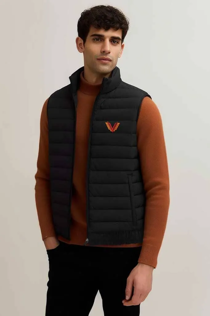 The Burnt Soul Men's Bristol Embroidered Sleeveless Puffer Gilet