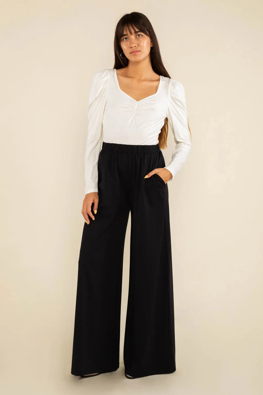 The Georgia Wide Leg Pant by NLT - Black