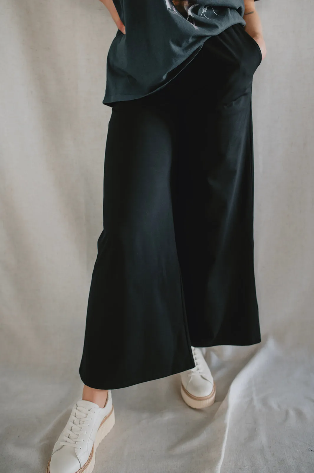 The Georgia Wide Leg Pant by NLT - Black