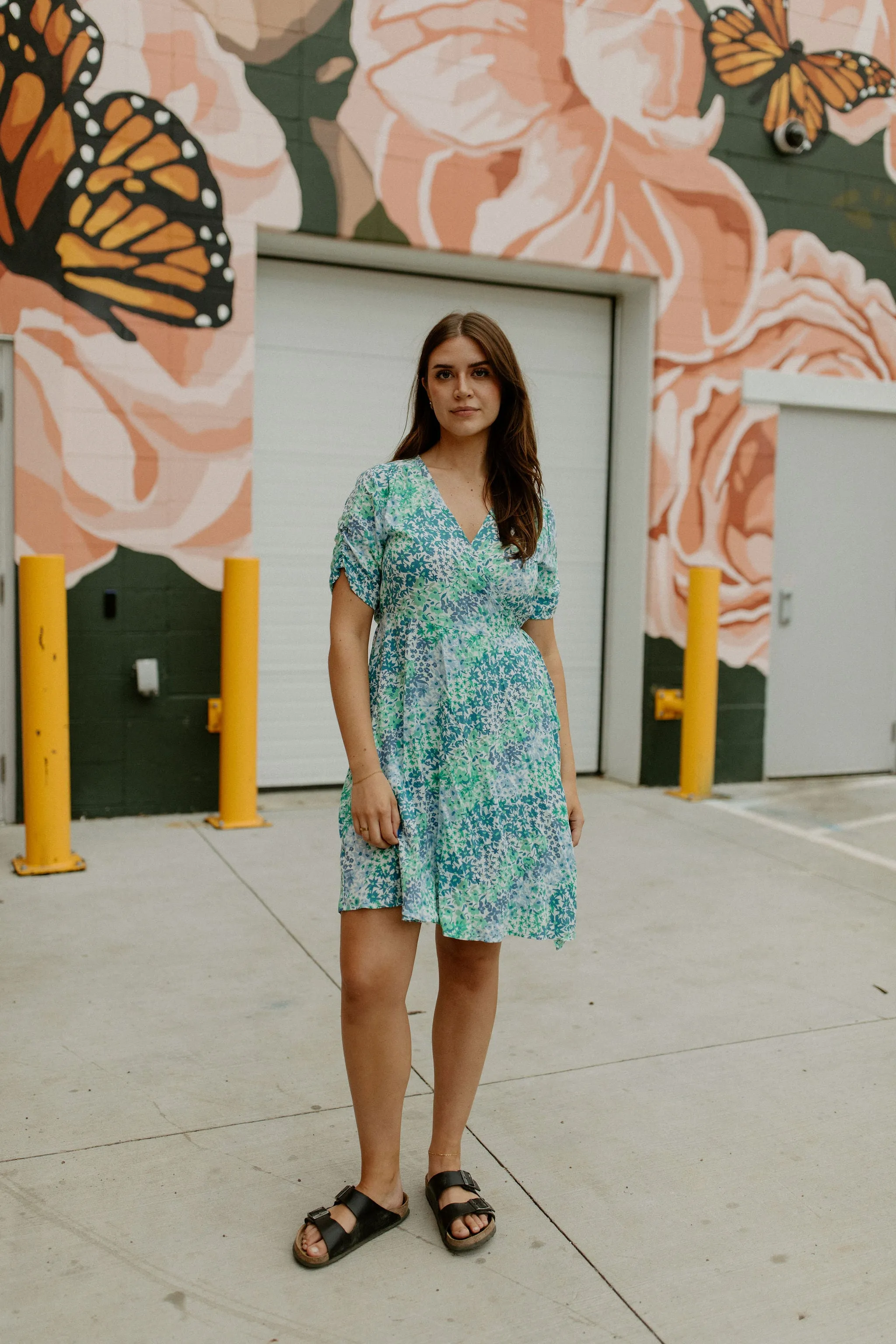 The Joe Wrap Dress - Blue Bell Mix - PLUS