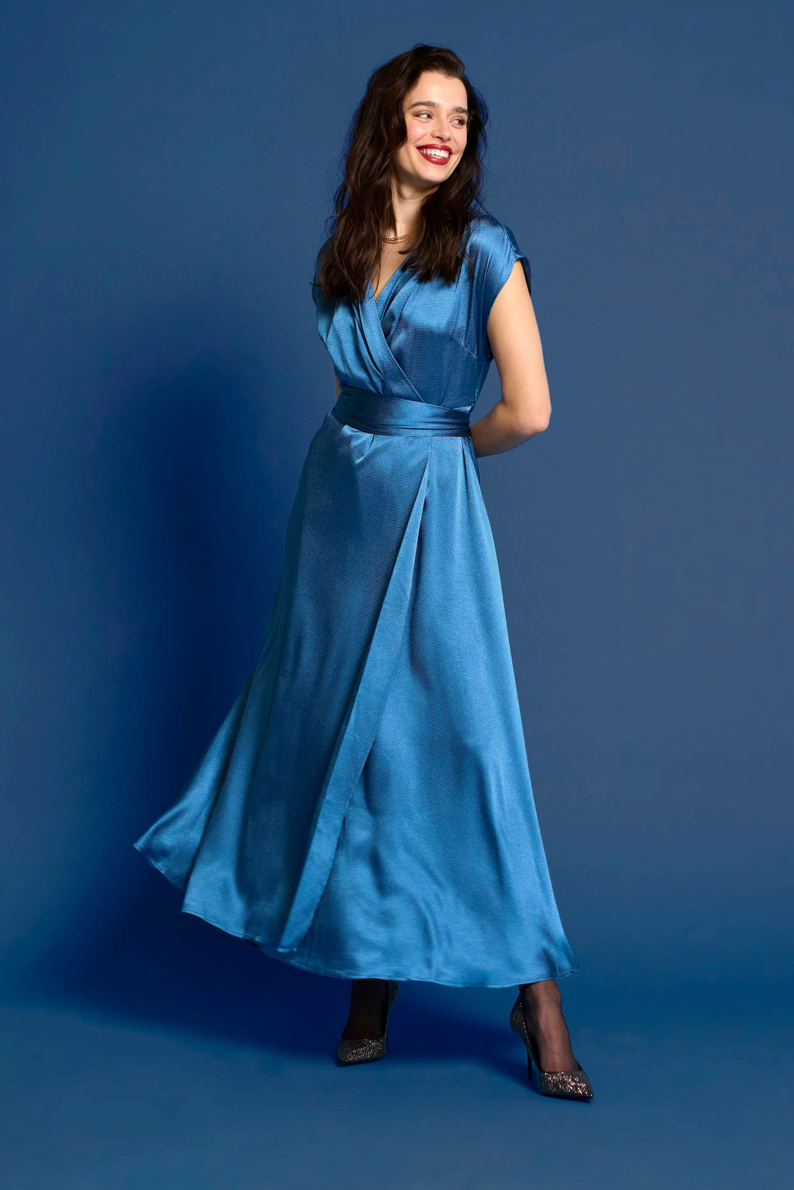 The Loretta Maxi Dress - Ice Blue