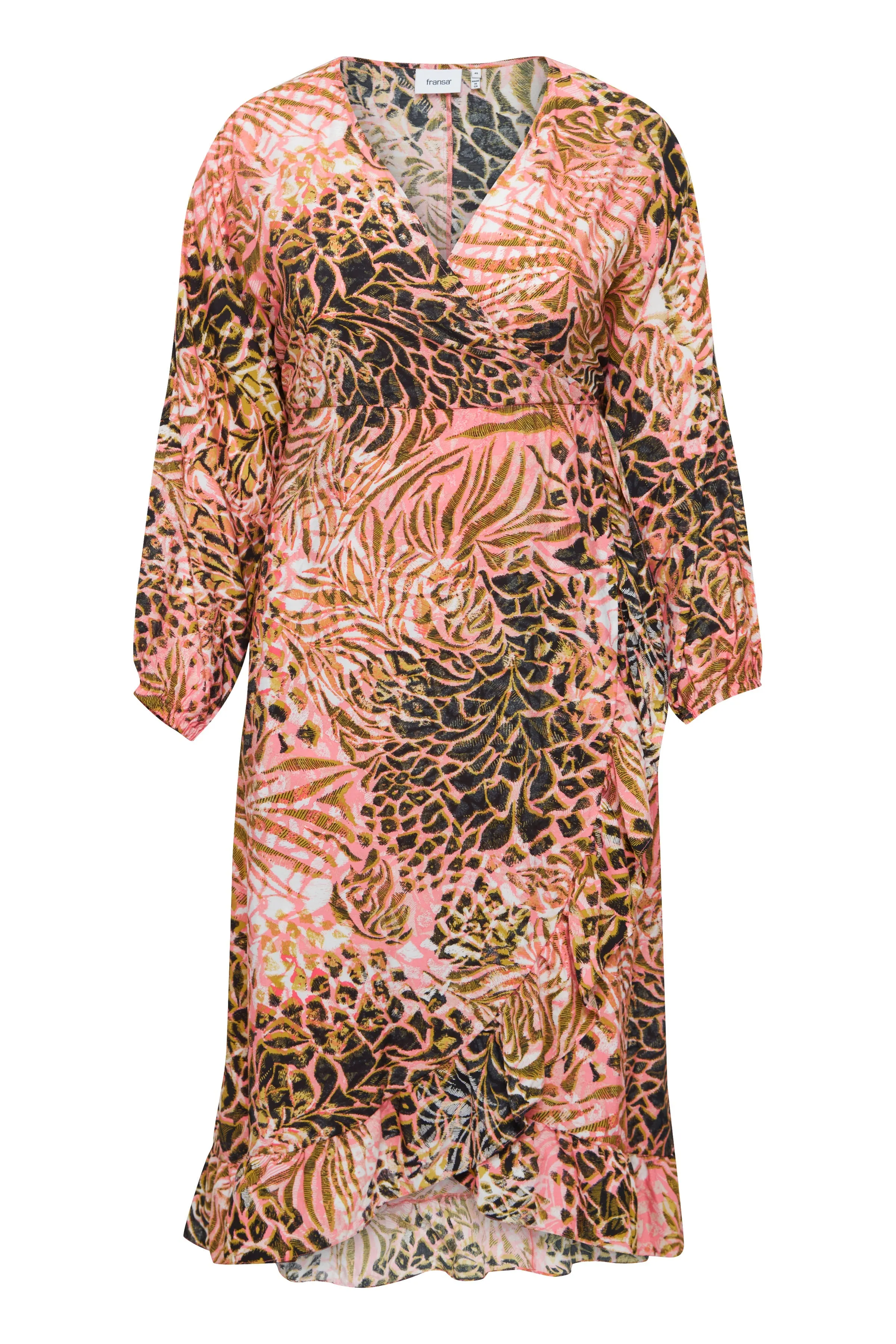 The Nita Faux Printed Wrap Dress - PLUS