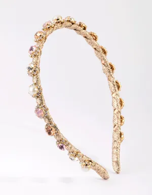 Thread Wrapped Diamante Headband