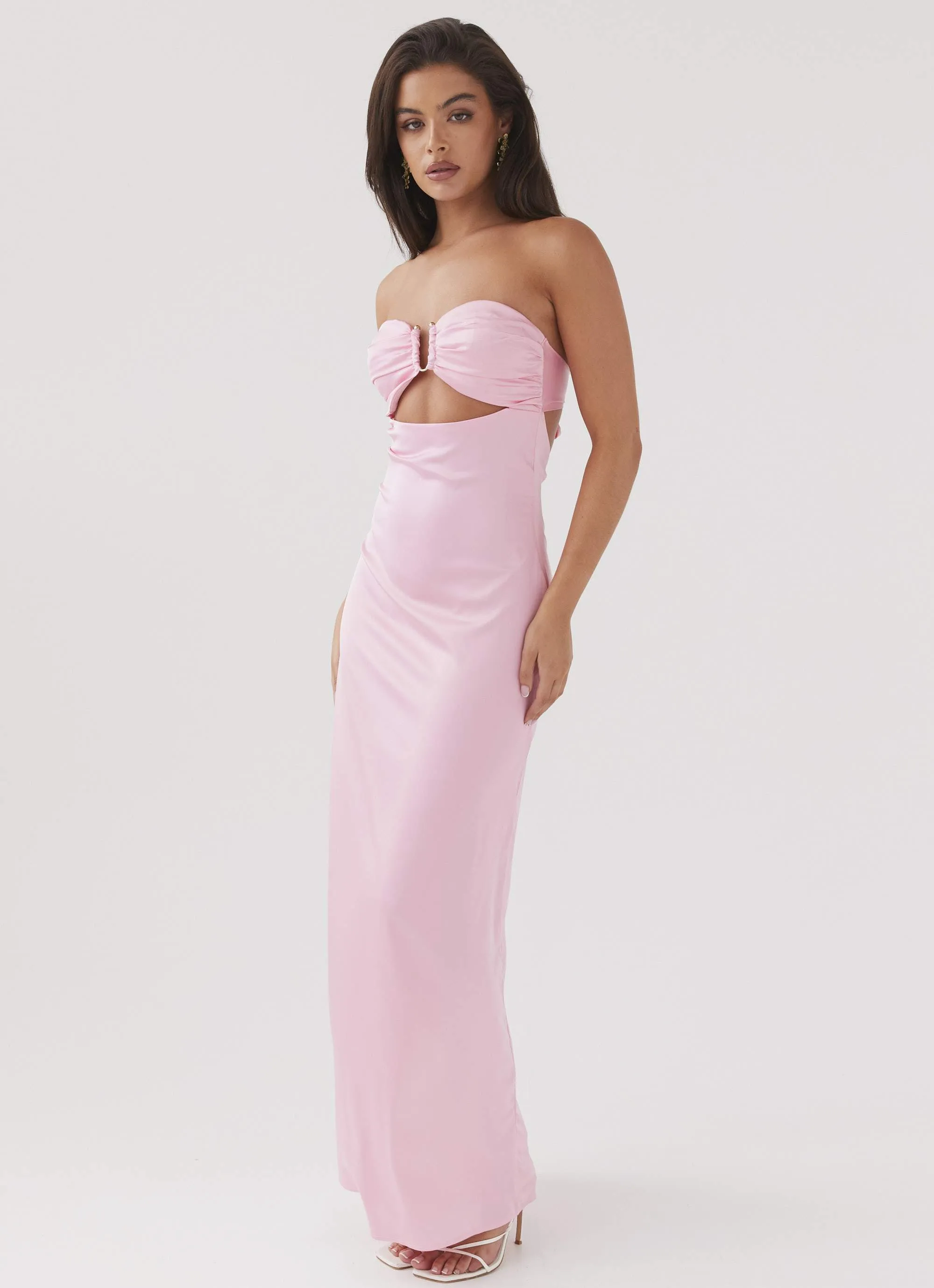 Tropicana Satin Maxi Dress - Candy