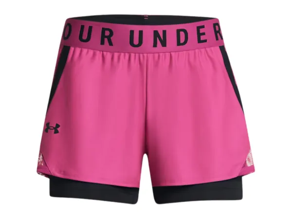 Under Armour Ladies Play Up 2 in 1 Shorts (Astro Pink/Black/Black 686)