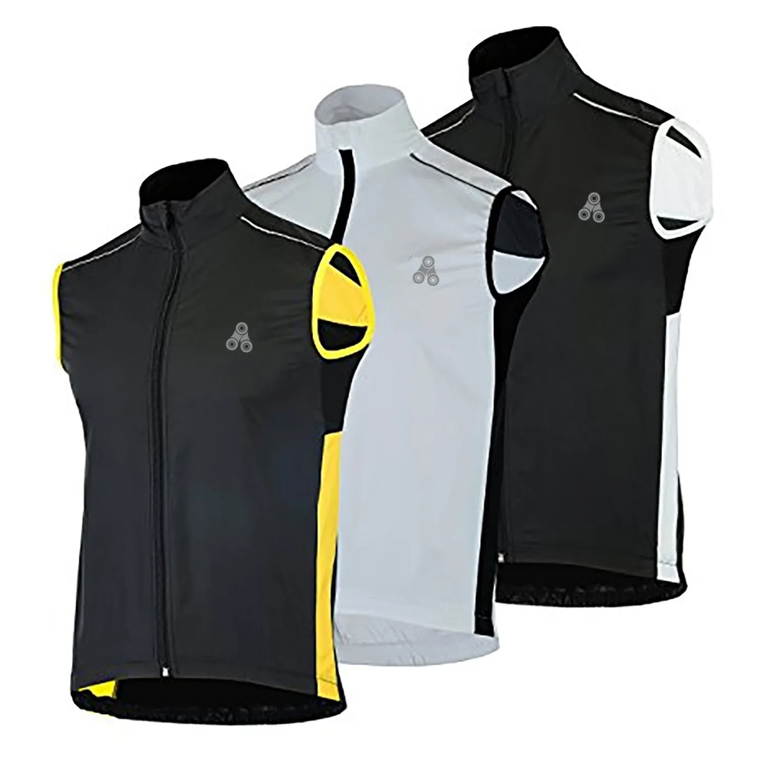 Urban Cycling Windbreaker Vest / Gilet - Black & White