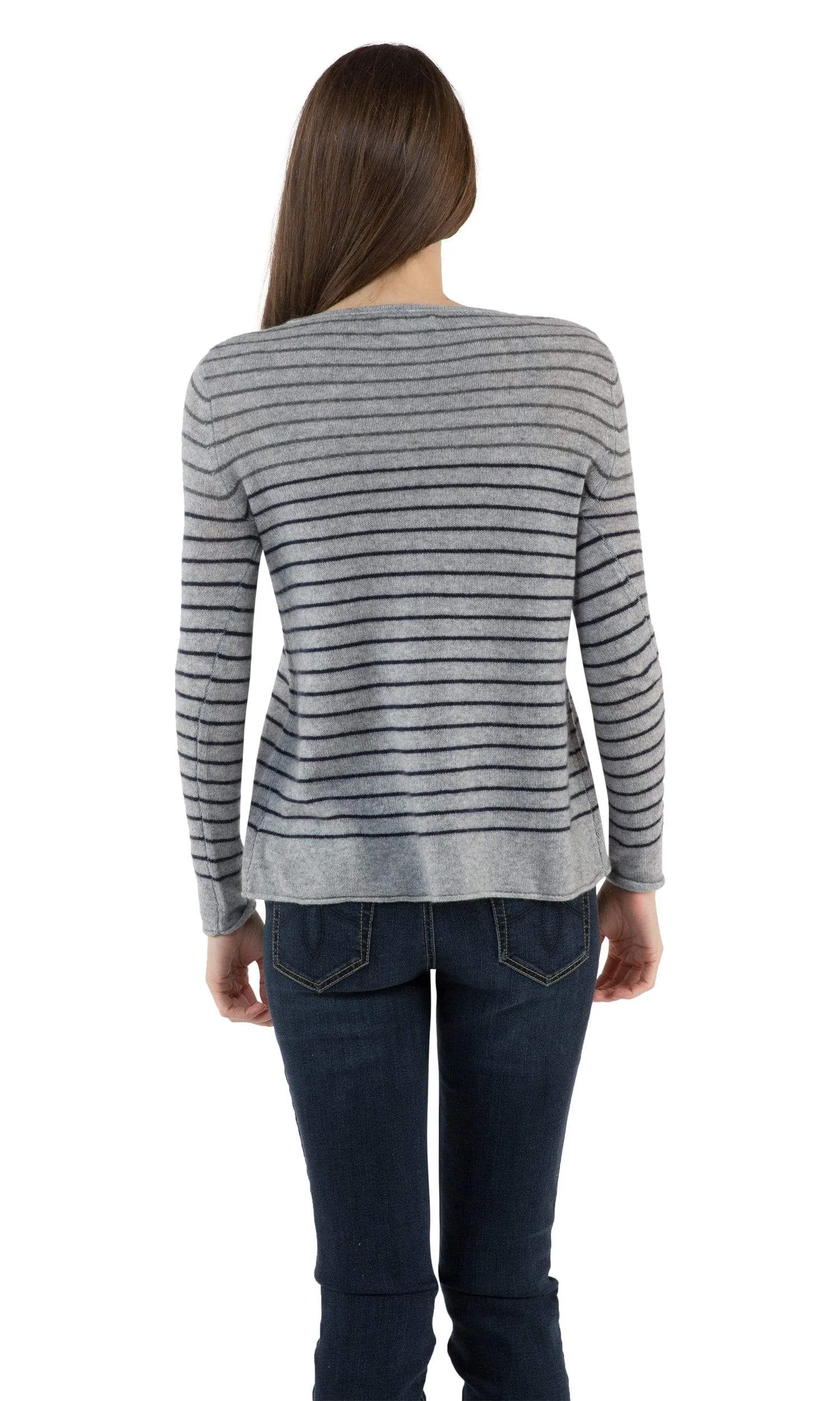 Velvet by Graham & Spencer Adarah Striped Cashmere Sweater