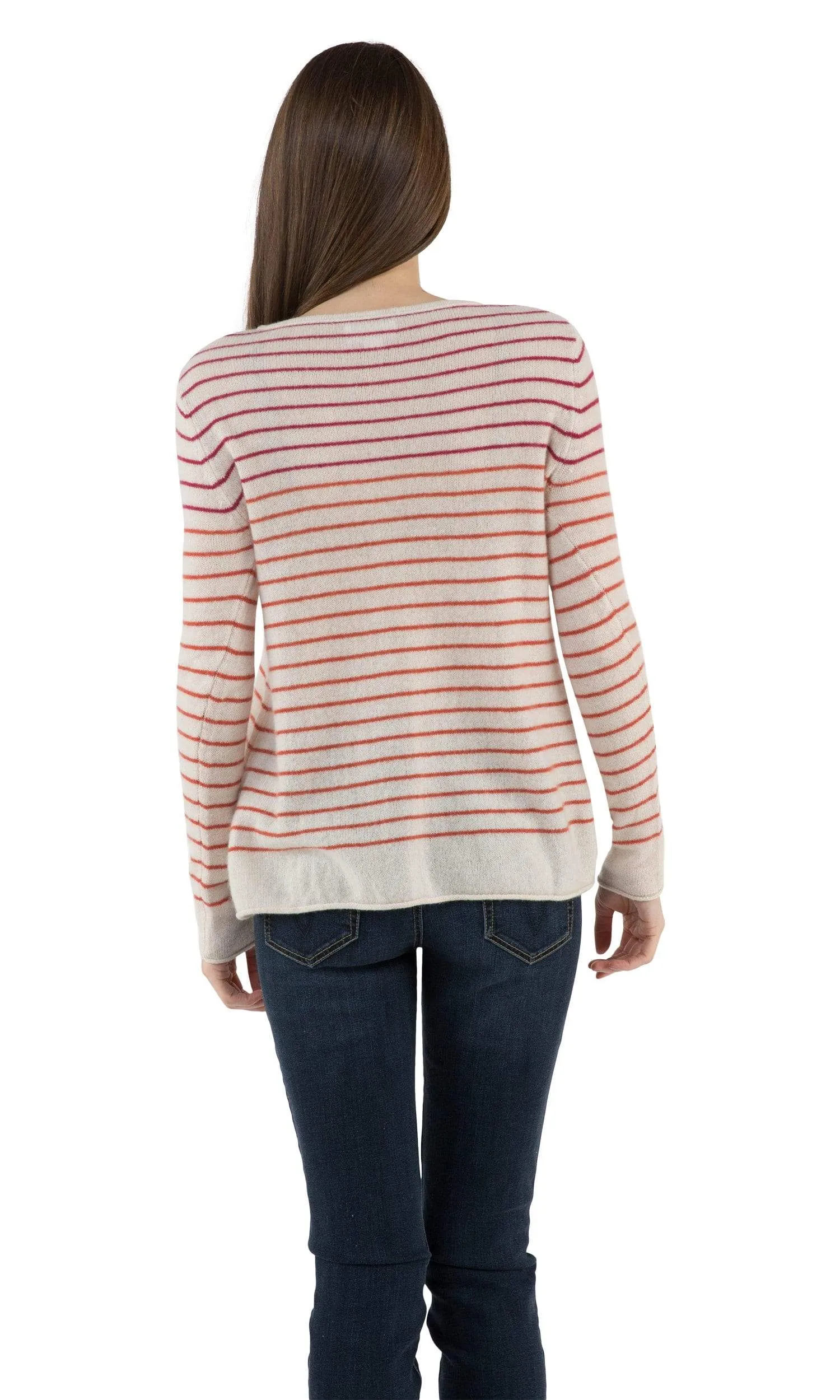 Velvet by Graham & Spencer Adarah Striped Cashmere Sweater